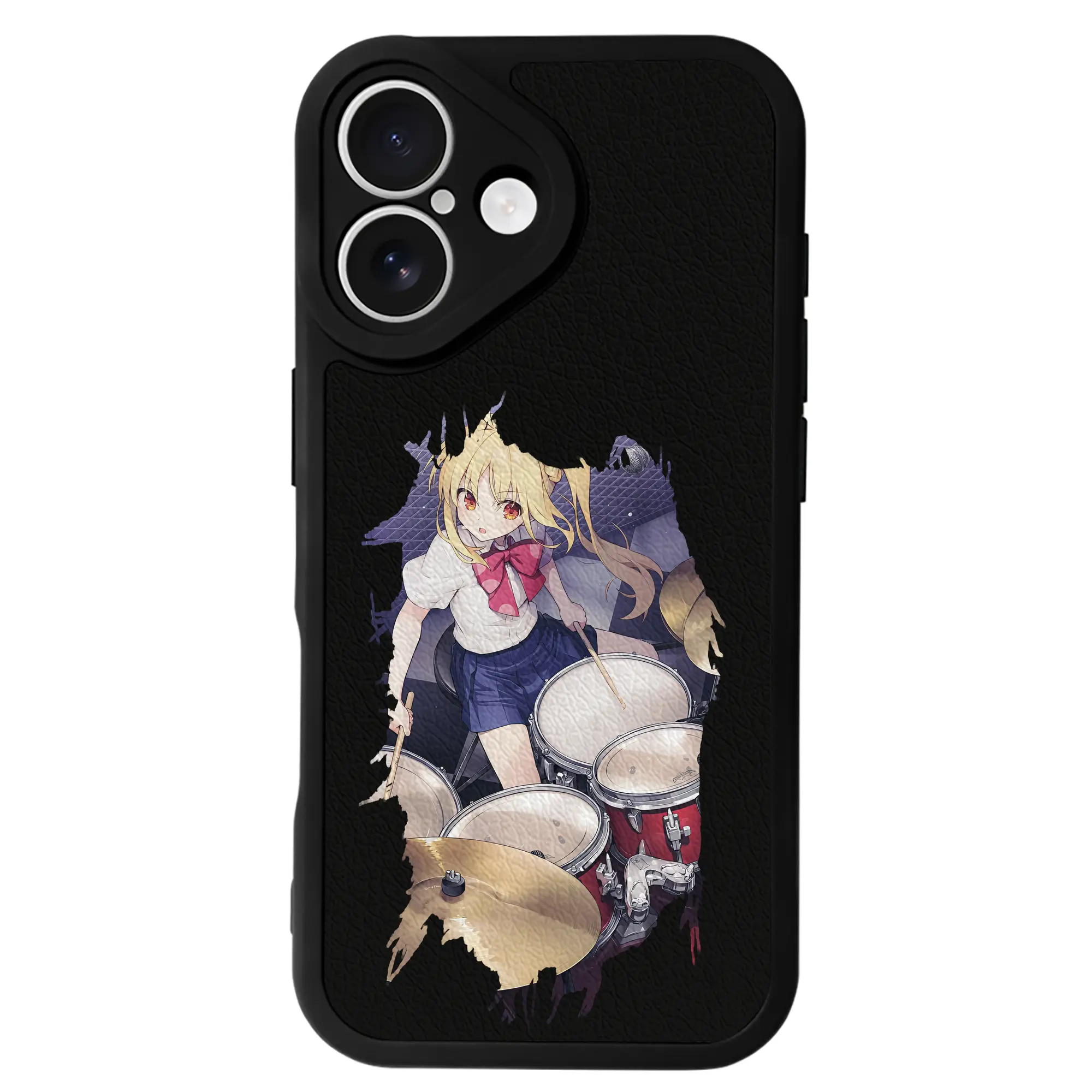 ぼっちざろっく！ グッズ,伊地知虹夏 - IPhone 16シリーズ対応 ・ シリコンスマホケース ・ レザー調 ・ 高精度フィット ・ 耐衝撃 ・ ワイヤレス充電対応 ・ 精密カット